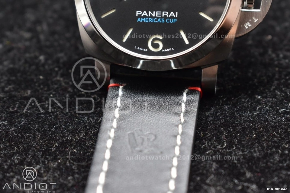 on  PAM732 Strap Green 1:1 P OnTrend Dial Leather Brown Dark Best 999 TTF Edition 0210